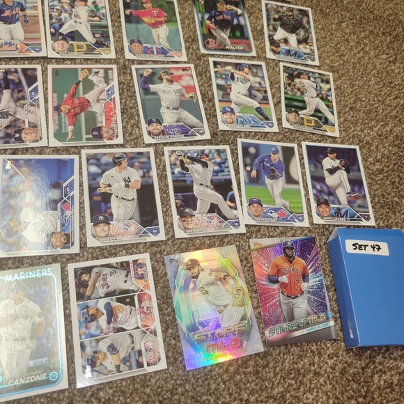 Topps Baseball Trading Card lot of 41 Set #47 - Picture 3 of 11